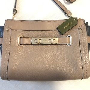 COACH Color Block Swagger Wristlet/Crossbody